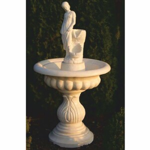 Casa Padrino Barock Vogeltr�nke Brunnen Frau Sandfarben  79 x H. 146 cm