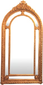Casa Padrino Barock Wand Spiegel Gold 125 x H. 228 cm - Edel & Prunkvoll