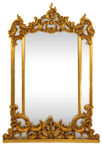 Casa Padrino Barock Wandspiegel Gold 90 x H. 125 cm - Handgefertigter Spiegel mit prunkvollen Verzierungen - M�bel im Barockstil