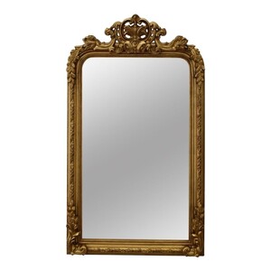 Casa Padrino Barock Wandspiegel Gold 90 x H. 158 cm - Prunkspiegel mit dekorativer Krone