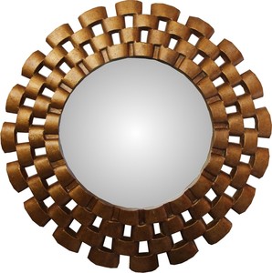 Casa Padrino Barock Wandspiegel Rund Antik Gold Durchmesser ca 78 cm - Antik Look Spiegel