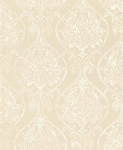 Casa Padrino Barock Wohnzimmer Tapete Creme 10,05 x 0,53 m - Hochwertige Textiltapete im Barockstil