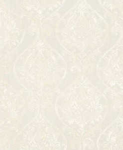 Casa Padrino Barock Wohnzimmer Tapete Wei� 10,05 x 0,53 m - Hochwertige Textiltapete im Barockstil