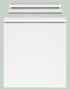 Casa Padrino Barock Wanddeko Sockel Wei� 39 x 6,5 x H. 53,5 cm - Deko Zierelement S�ulenfu�