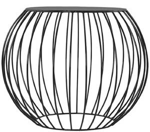 Casa Padrino Beistelltisch Schwarz  60 x H. 47 cm - Moderner runder Aluminium Tisch - Wohnzimmerm�bel