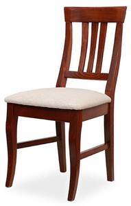 Casa Padrino Biedermeier Esszimmer Stuhl Hellgrau / Dunkelbraun 43 x 52 x H. 96 cm - Massivholz K�chen Stuhl - Massivholz Esszimmer M�bel - Biedermeier Esszimmer M�bel