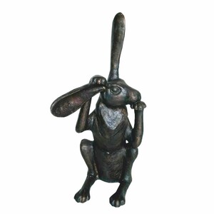 Casa Padrino Bronze Deko Skulptur Hase H. 62 cm - Bronze Figur