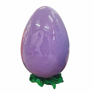 Casa Padrino Deko Osterei Lila / Gr�n H. 52 - Oster Dekoration