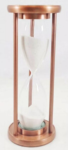 Casa Padrino Luxus Deko Sanduhr Antik Kupfer / Schwarz / Wei�  10 x H. 26 cm - Schreibtisch Deko - Wohnzimmer Deko - Luxus Deko - Deko Accessoires