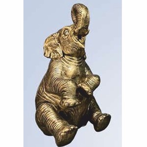 Casa Padrino Deko Skulptur Elefant Antik Gold H. 73 cm - Deko Figur