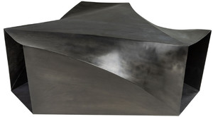 Casa Padrino Designer Stahl Couchtisch Dunkelgrau 107 x 120 x H. 41 cm - Wohnzimmertisch - Designer Wohnzimmer M�bel