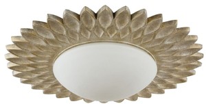 Casa Padrino Designer Deckenleuchte Cremegold / Wei�  56 x H. 10,3 cm - Moderne Deckenlampe