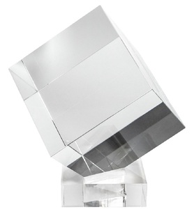 Casa Padrino Luxus Deko Acryl W�rfel mit Halterung 30 x 30 x H. 30 cm - Schreibtisch Deko - B�ro Deko - Wohnzimmer Deko - Luxus Qualit�t