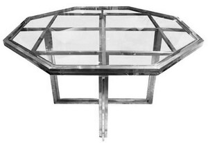 Casa Padrino Luxus Designer Esstisch Silber 100 x 100 x H. 78 cm - Metall Esszimmertisch mit Glasplatte - Esszimmer M�bel - Luxus M�bel