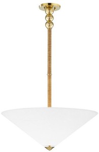 Casa Padrino Luxus Hngeleuchte Antik Messing / Wei  61 x H. 57-126 cm - Hngelampe mit rundem Glas Lampenschirm
