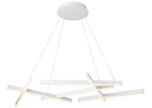 Casa Padrino Designer LED H�ngeleuchte Wei� 101 x 66 x H. 5,5 cm - Luxus Kollektion