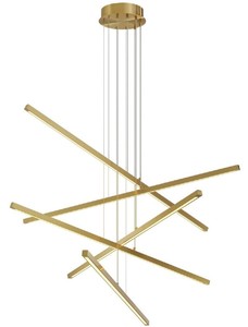 Casa Padrino Luxus LED Kronleuchter Antik Messingfarben 120 x 120 x H. 260 cm - Moderner dimmbarer und h�henverstellbarer Kronleuchter