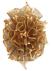 Casa Padrino Designer LED Wandleuchte Gold 30,5 x 20,3 x H. 45,7 cm - Elegante Wohnzimmer Wandlampe - Luxus Kollektion