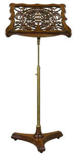 Casa Padrino Luxus Barock Mahagoni Notenst�nder Braun / Messingfarben 56 x 41 x H. 135 cm - Barock Deko Accessoires - M�bel im Barockstil