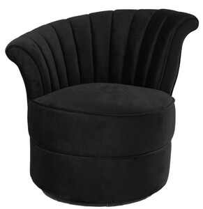 Casa Padrino Designer Sessel Schwarz 56 x 66 x H. 72 cm - Luxus Drehsessel