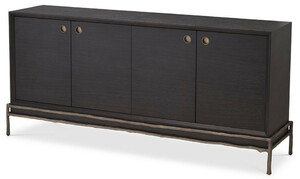 Casa Padrino Luxus Sideboard Anthrazitgrau / Bronzefarben 180 x 45 x H. 82 cm - Wohnzimmer Mbel - Hotel Mbel - Luxus Kollektion