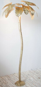 Casa Padrino Luxus Stehleuchte Palme Gold  70 x H. 172 cm - Edle Stehlampe im Palmen Design - Luxus Leuchten - Luxus Qualit�t