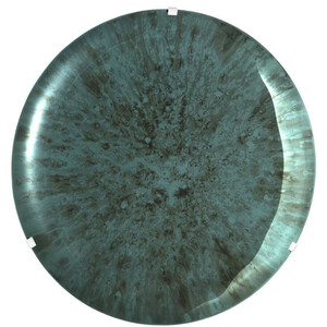 Casa Padrino Designer Wanddeko Grn  104 cm - Konkaver Deko Spiegel mit Wandhalterung - Luxus Qualitt