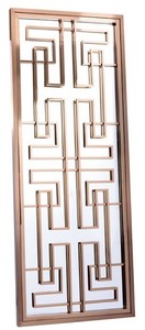 Casa Padrino Luxus Edelstahl Wandspiegel Rosegold 85 x 6 x H. 220 cm - Designer Spiegel - Garderobenspiegel - Wohnzimmer Spiegel