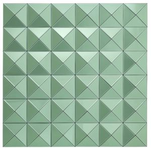 Casa Padrino Designer Spiegel Gr�n 110 x 4 x H. 110 cm - Luxus Wohnzimmer Wandspiegel - Designerm�bel