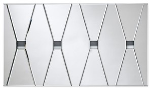 Casa Padrino Designer Wandspiegel mit 4 Gucklchern 80 x H. 45 cm - Wohnzimmer Spiegel - Garderoben Spiegel - Luxus Spiegel