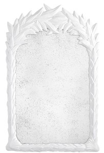 Casa Padrino Luxus Spiegel Wei� / Antikes Spiegelglas 82 x 5 x H. 130 cm - Wandspiegel im Kolonialstil - Luxus Kollektion