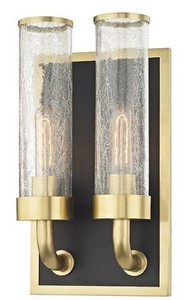 Casa Padrino Luxus Doppel Wandleuchte Antik Messing / Schwarz 22,9 x 12,7 x H. 42,6 cm - Luxus Qualit�t