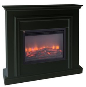 Casa Padrino Elektro Kamin Schwarz Antik Stil Barock Jugendstil - Elektrokamin - Wohnzimmer Kamin