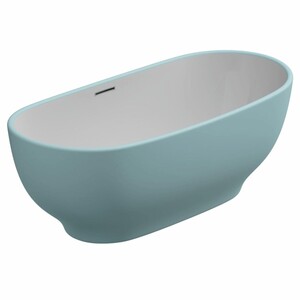 Casa Padrino Freistehende Luxus Acryl Badewanne T�rkis / Wei� 170 cm - Made in Italy