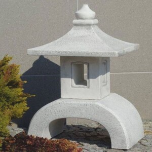 Casa Padrino Garten Leuchte im Japanischen Stil Pagode Wei� H. 53 cm - Garten Beleuchtung