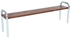 Casa Padrino Gartenbank Dunkelbraun / Silber 180 cm