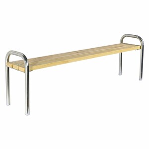 Casa Padrino Parkbank Naturfarben / Silber 180 cm - Gartenbank - Gartenm�bel