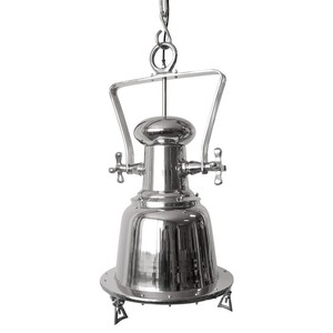 Casa Padrino H�ngeleuchte Silber  38 x H. 69 cm - Verchromte Studioleuchte im Industrial Stil