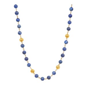 Casa Padrino Halskette Contas de Viana aus 19,2Kt Gold mit Lapislazuli
