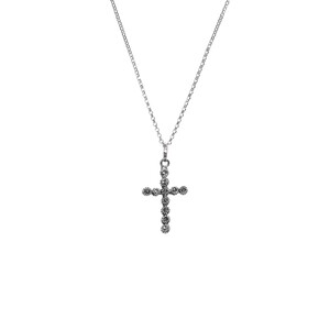 Casa Padrino Halskette Kreuz S aus Sterlingsilber mit Markasit