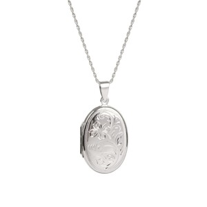 Casa Padrino Halskette Mem�ria Oval aus Sterlingsilber