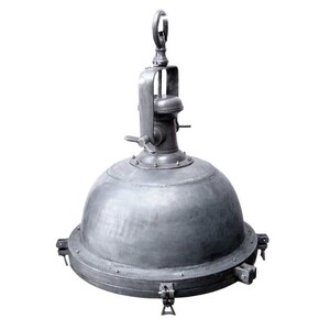 Casa Padrino Industrial Stil H�ngeleuchte Antik Grau  77 x H. 91 cm - Gro�e Metall Fabriklampe