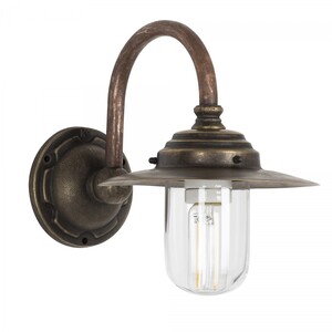 Casa Padrino Jugendstil Au�enwandleuchte 22 x 33 x H. 28 cm - Bronze - Nostalgische Wetterfeste Au�enleuchte