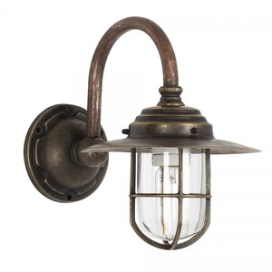 Casa Padrino Jugendstil Au�enwandleuchte 22 x 33 x H. 29 cm - Bronze - Nostalgische Wetterfeste Au�enleuchte