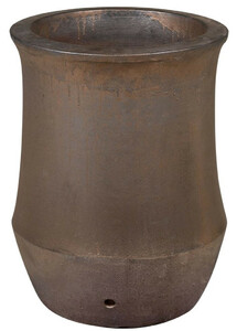 Casa Padrino Jugendstil Blumentopf Bronzefarben  46 x H. 60 cm - Handgefertigter runder Terracotta Pflanzentopf - Garten & Terrassen Deko Accessoires