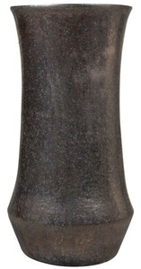 Casa Padrino Jugendstil Blumentopf Schwarz / Bronze  43 x H. 87 cm - Handgefertigter runder Terracotta Pflanzentopf - Garten & Terrassen Deko Accessoires