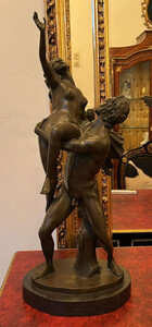 Casa Padrino Jugendstil Bronze Deko Skulptur Mann & Frau H. 70 cm