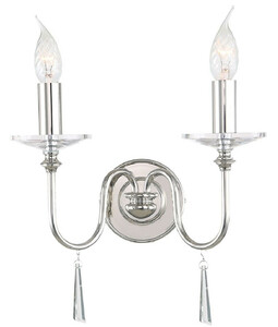 Casa Padrino Jugendstil Doppel Wandleuchte Silber 30 x 16,5 x H. 23 cm - Elegante Hotel & Restaurant Wandlampe - Barock & Jugendstil Wandleuchten