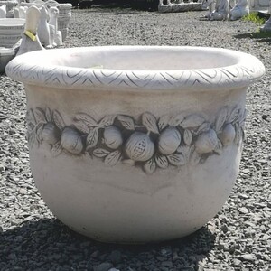 Casa Padrino Jugendstil Garten Deko Blumentopf Grau  69 x H. 48 cm - Terrassen Deko