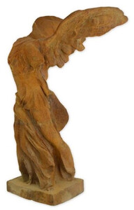 Casa Padrino Jugendstil Garten Deko Skulptur Rost 46 x 70 x H. 97 cm - Elegante Garten Deko Metall Figur - Barock & Jugendstil Garten Deko Accessoires - Garten Deko Metall Skulpturen